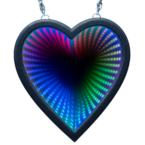 Heart-shaped Portal infinity mirror necklace 