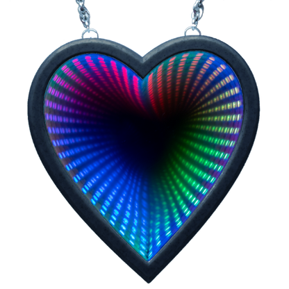Heart-shaped Portal infinity mirror necklace 